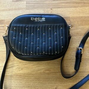 Bebe studded crossbody black bag
